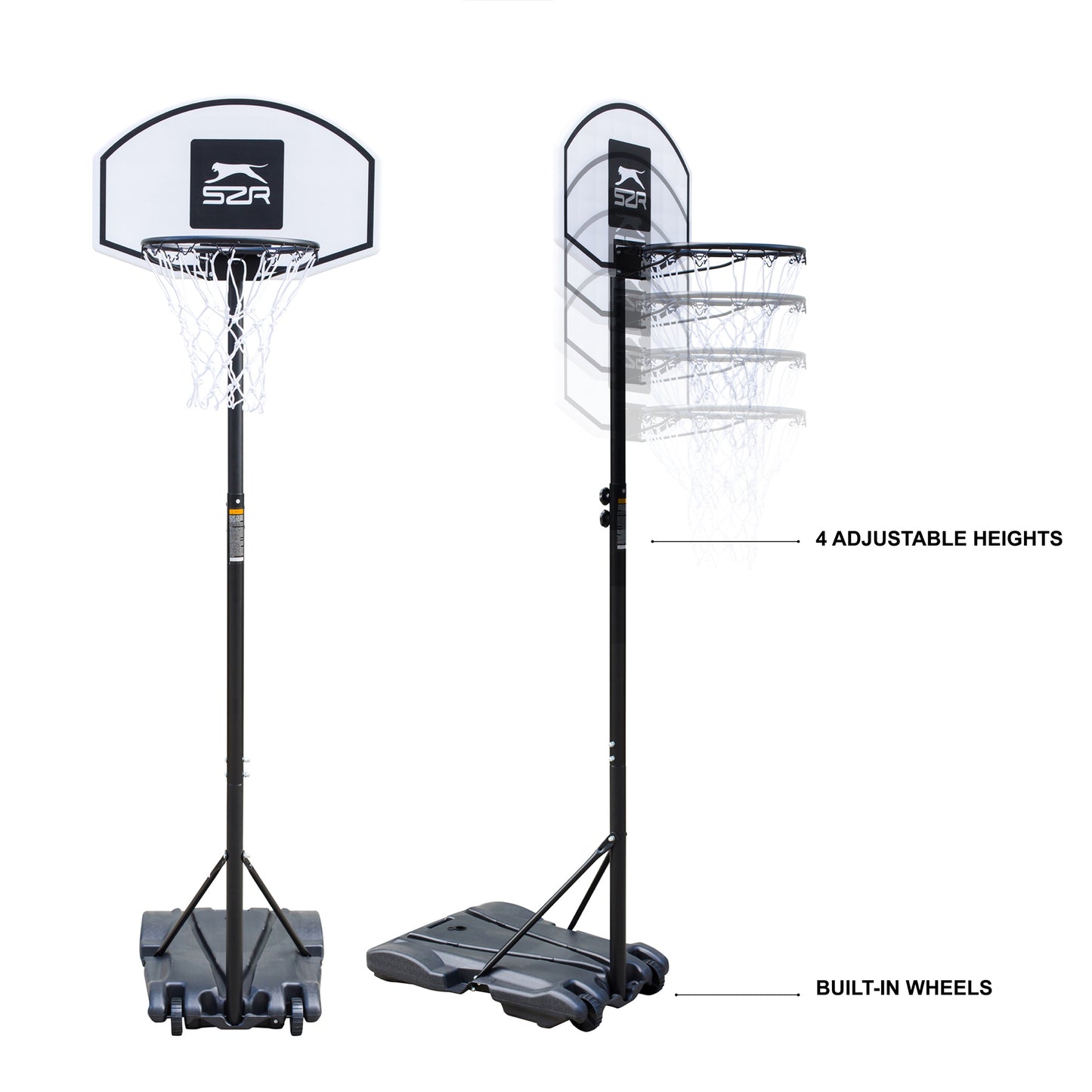 Slazenger Chicago 2.13m Freestanding Adjustable Basketball Stand - Slazenger SA