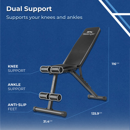 Slazenger Impact Adjustable Dumbbell & Sit Up Weight Bench